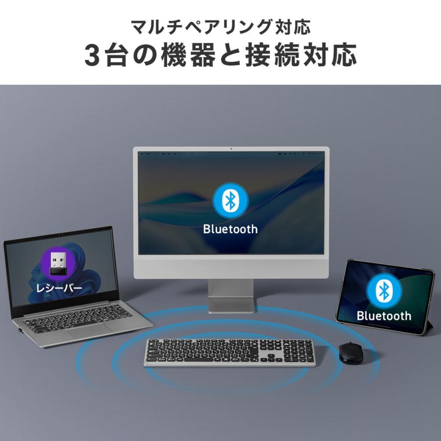 SANWA SUPPLY（サンワサプライ） ワイヤレスキーボード Bluetooth＆2