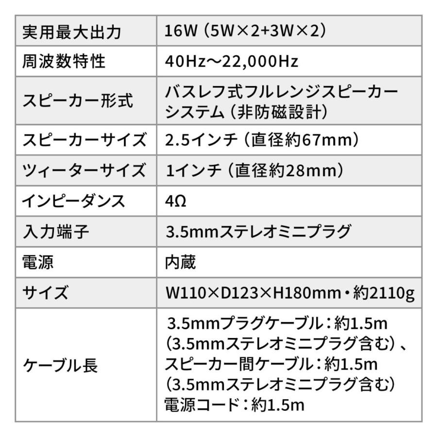 パソコン スピーカー ステレオ 高音質 マルチメディア　木製ブックシェルフ型 EZ4-SP068｜esupply｜10