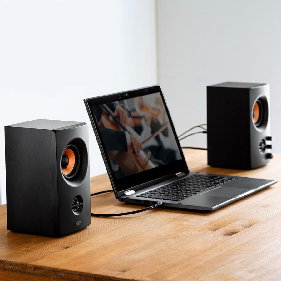 SANWA SUPPLY 高音質PCスピーカー 木製ブックシェルフ型 SANWA SUPPLY 高音質PCスピーカー 木製ブックシェルフ型