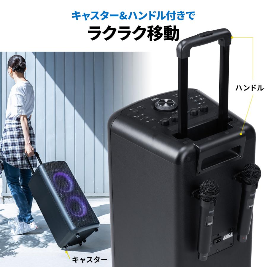 SANWA SUPPLY マイク付き拡声器スピーカー 本体 SANWA SUPPLY（サンワサプライ） 拡声器 ワイヤレス 屋外 スピーカー