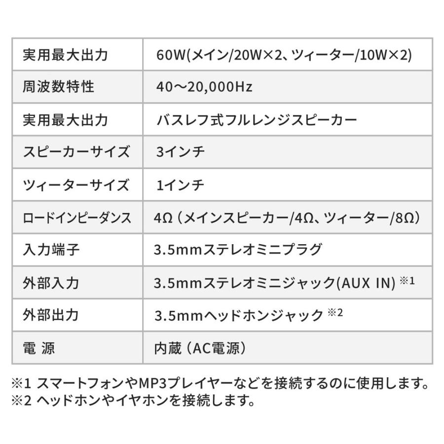 PCスピーカー 木製2chスピーカー 60W 高音調整可 3Dサラウンド 内蔵AC電源 省スペース ツィーター AUX 3.5mm 前面ヘッドホン端子 EZ4-SP114 | SANWA SUPPLY | 10