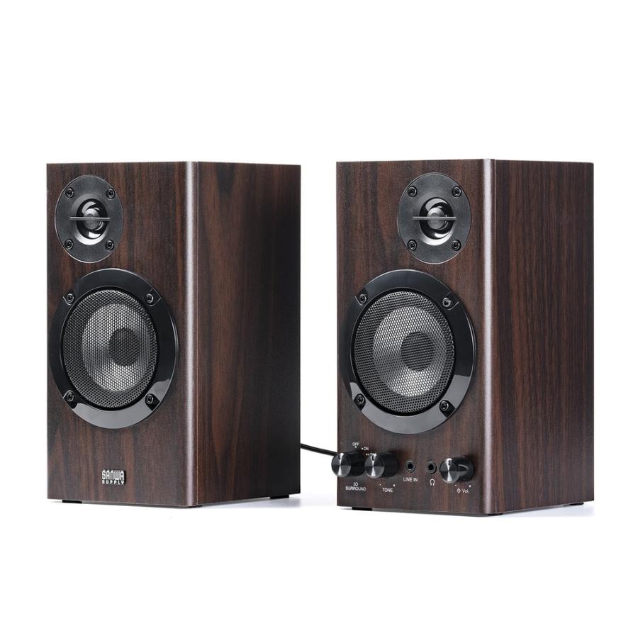 SANWA SUPPLY（サンワサプライ） PCスピーカー 木製2chスピーカー 60W