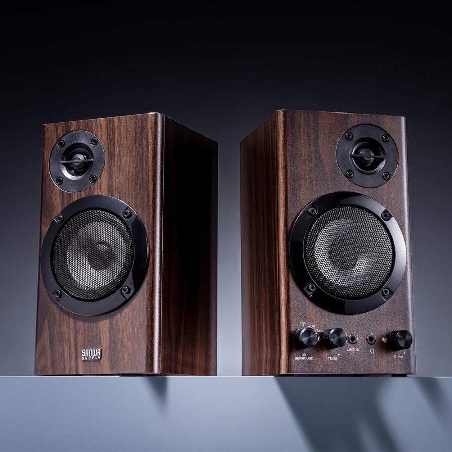 SANWA SUPPLY（サンワサプライ） PCスピーカー 木製2chスピーカー 60W