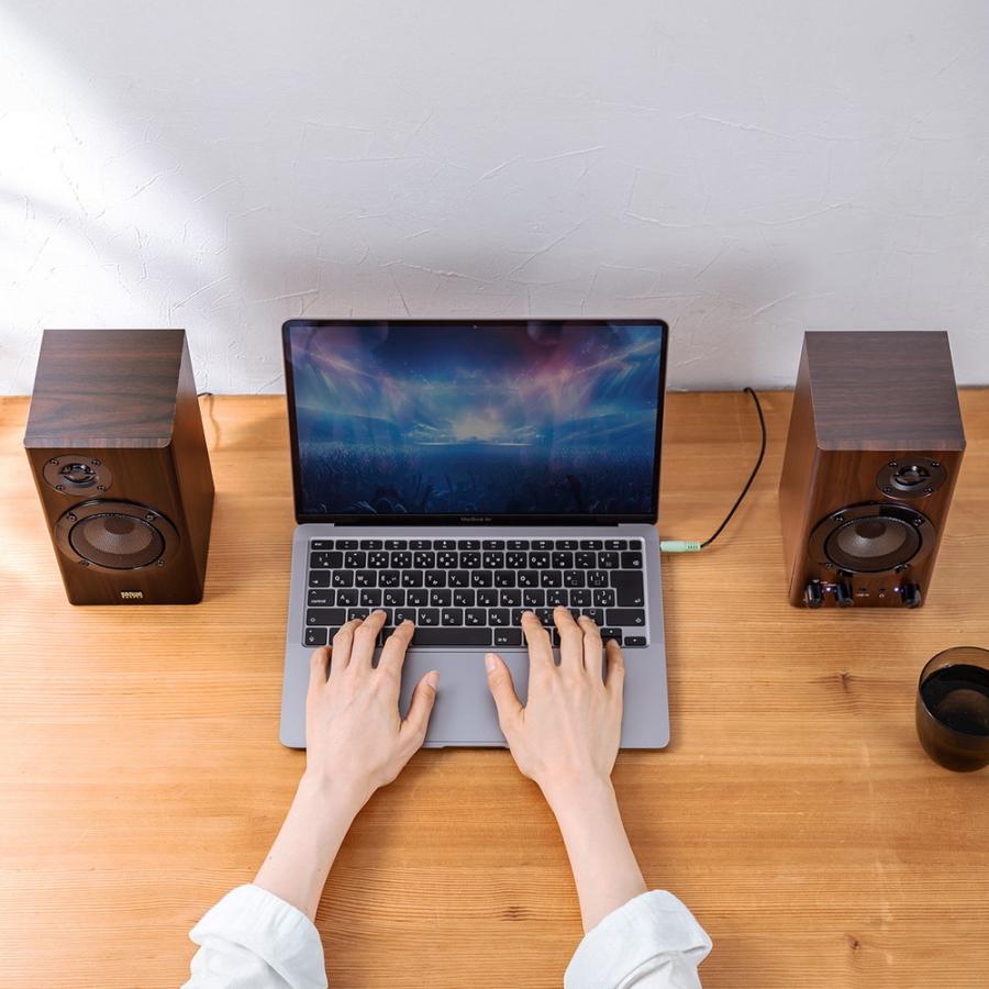 SANWA SUPPLY（サンワサプライ） PCスピーカー 木製2chスピーカー 60W