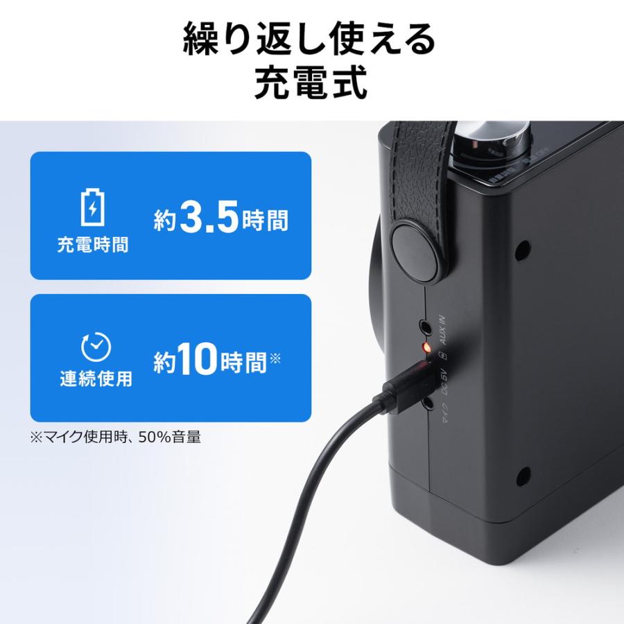 SANWA SUPPLY（サンワサプライ） 拡声器 小型 ハンズフリー ポータブル
