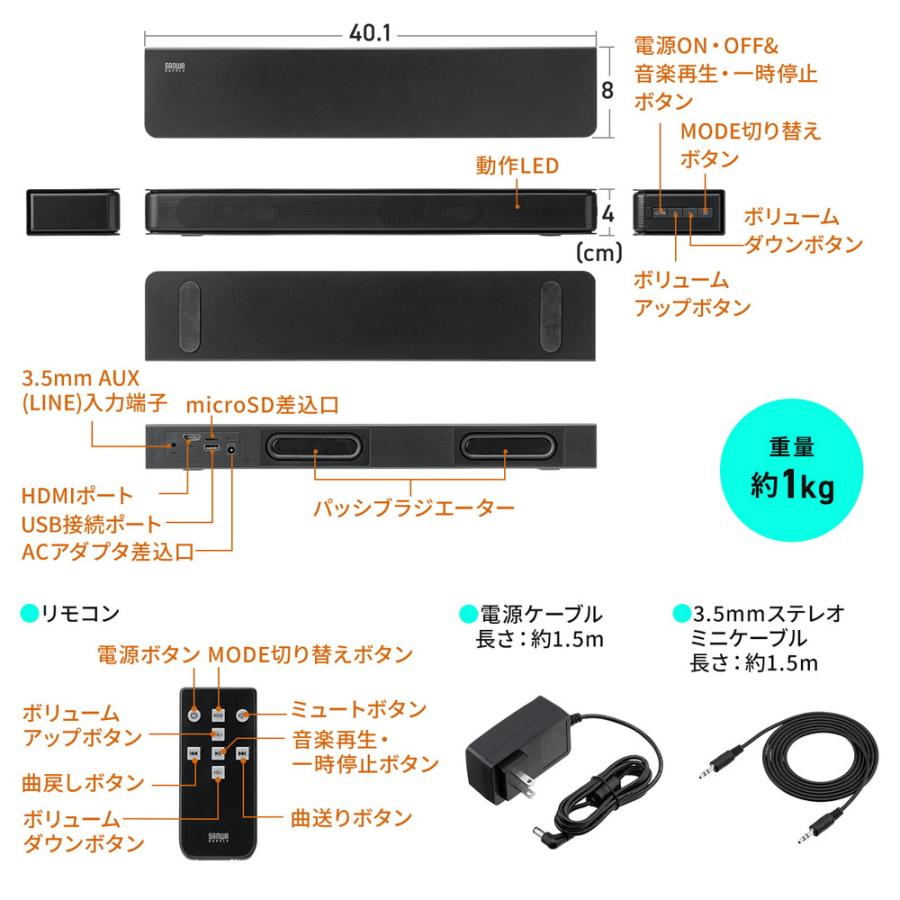 Wooo スピーカー HDMI USB接続 Wooo スピーカー HDMI USB接続