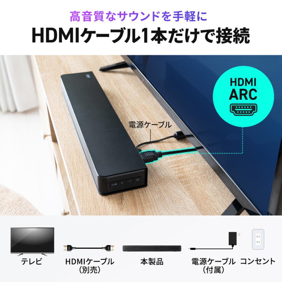SANWA SUPPLY（サンワサプライ） サウンドバー スピーカー 薄型 