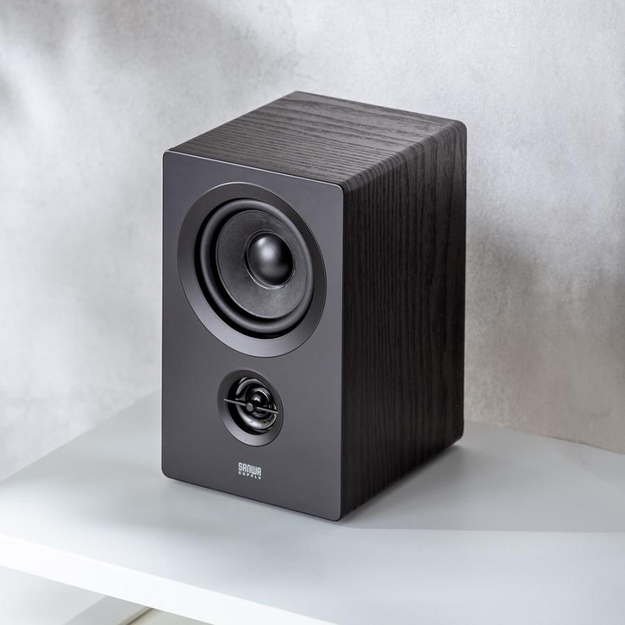 SANWA 木製Bluetoothスピーカー　新品 SANWA SUPPLY（サンワサプライ） PCスピーカー Bluetooth 木製 50W 高