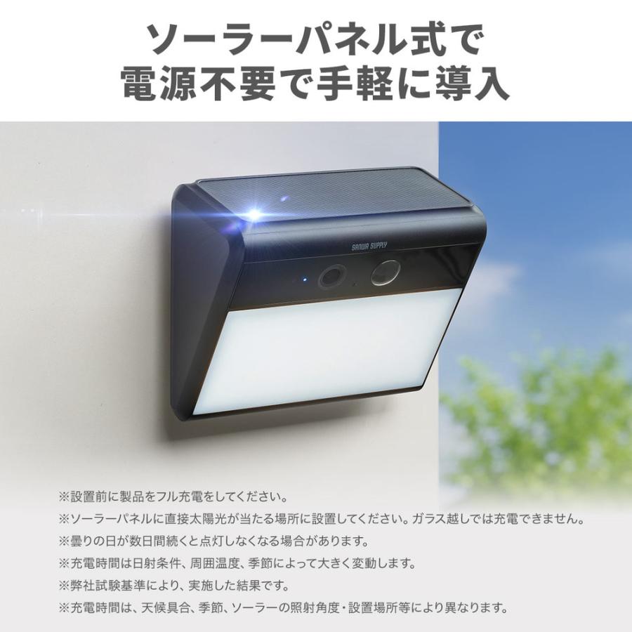 SANWA SUPPLY（サンワサプライ） 防犯カメラ 屋外 ソーラー センサー
