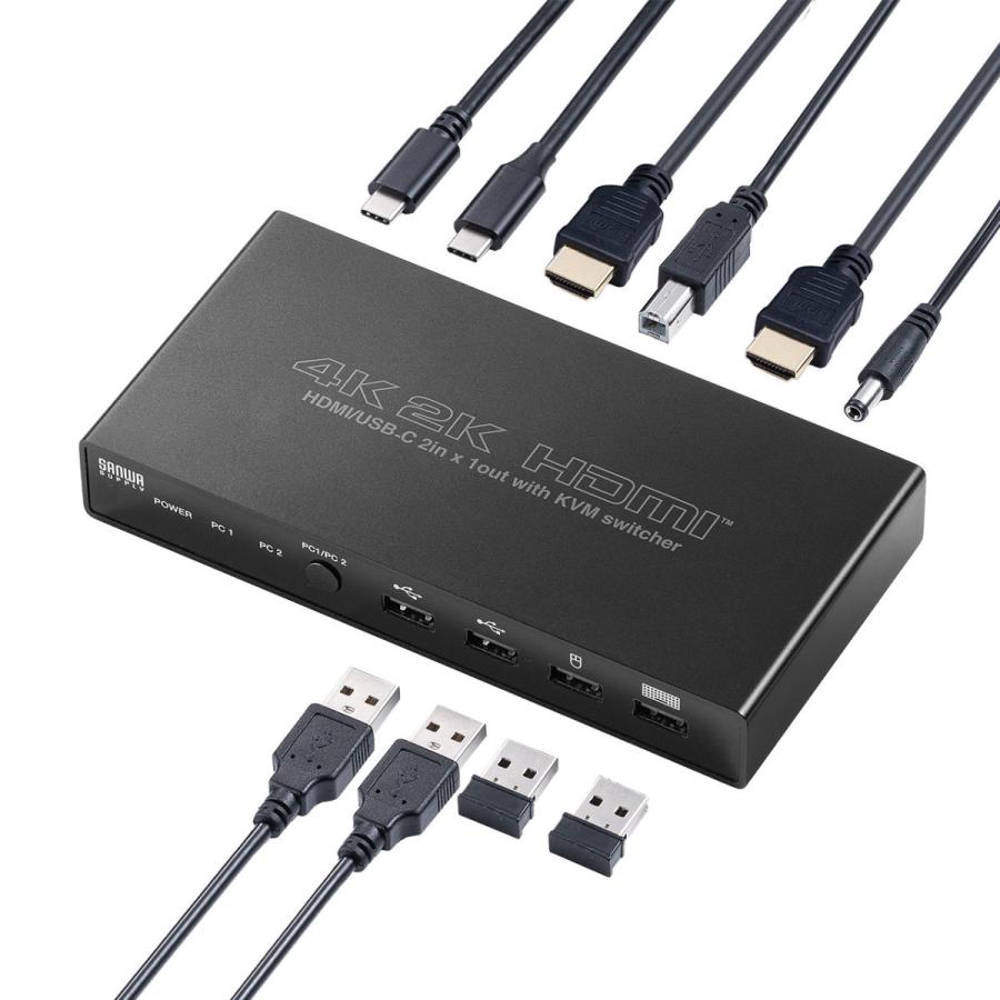 パソコン切替器 ドッキングステーション 2台切替 USB タイプC HDMI USB PD USBキーボード USBマウス テレワーク EZ4-SW037｜esupply｜20