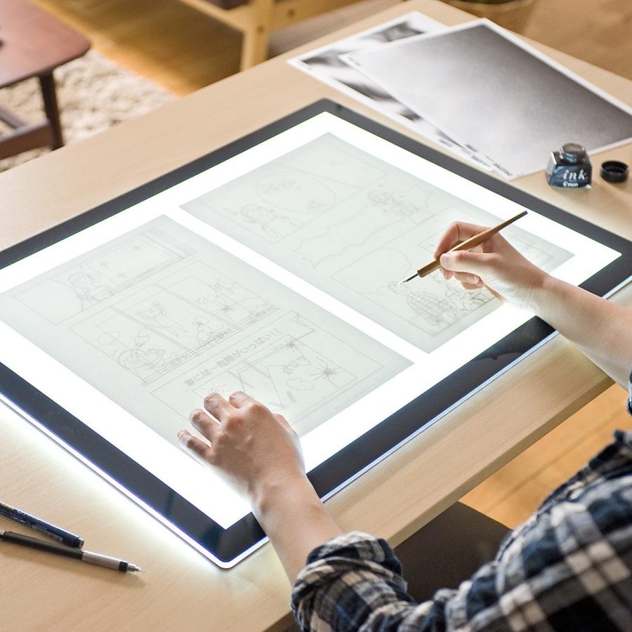 SANWA SUPPLY（サンワサプライ） LEDトレース台 薄型 A2サイズ 無断階