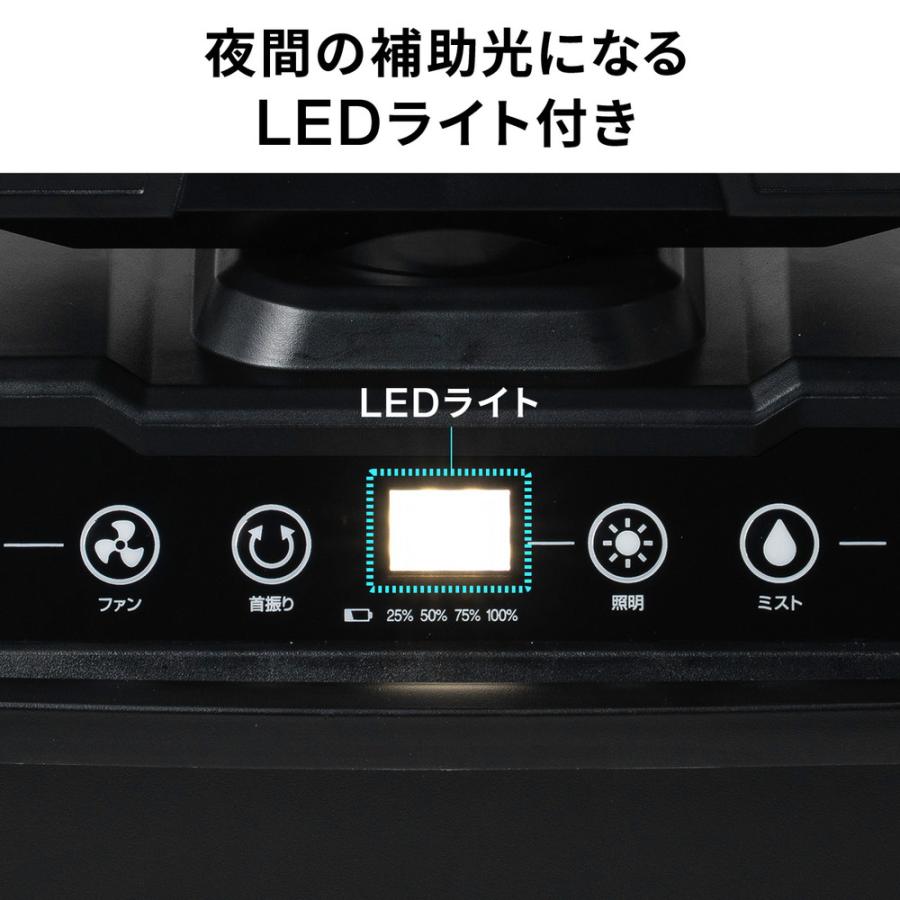 SANWA SUPPLY（サンワサプライ） ミストファン 充電式 大型 屋外