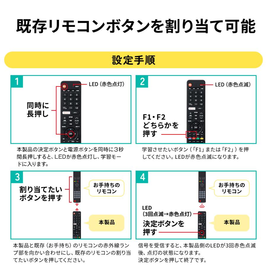 TVリモコン シャープ専用 テレビリモコン サブリモコン レコーダー対応 60ボタン EZ4-TVSH｜esupply｜07