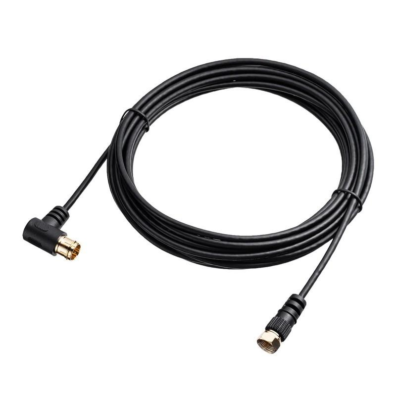 アンテナケーブル 極細 5m 4K対応 8K対応 黒色 S2.5C 片側L字 アンテナコード ブラック ネコポス対応 EZ5-AT001-5BK|esupply|12