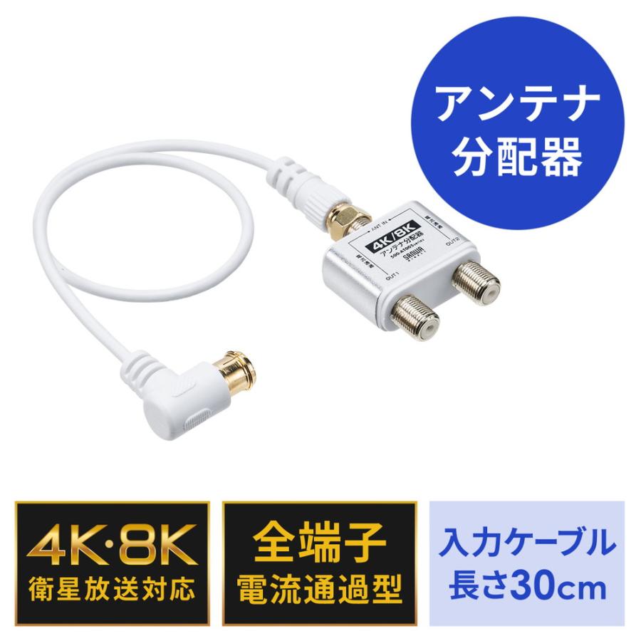 SANWA SUPPLY（サンワサプライ） アンテナ分配器 4K対応 8K対応 BS/CS