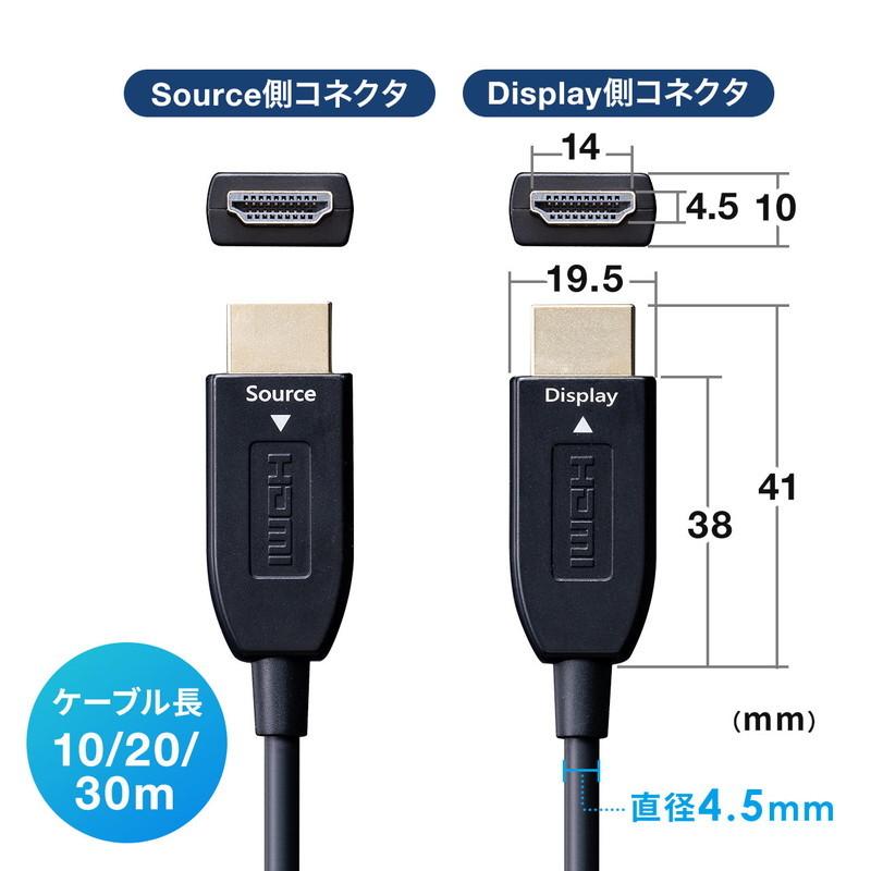 SANWA SUPPLY（サンワサプライ） HDMIケーブル 光ファイバー AOC 8K