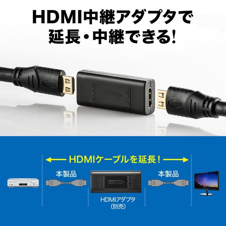 HDMIケーブル 15m 抜け防止 長い 4K/30Hz 3D対応 ブラック EZ5-HDMI017-150｜esupply｜05