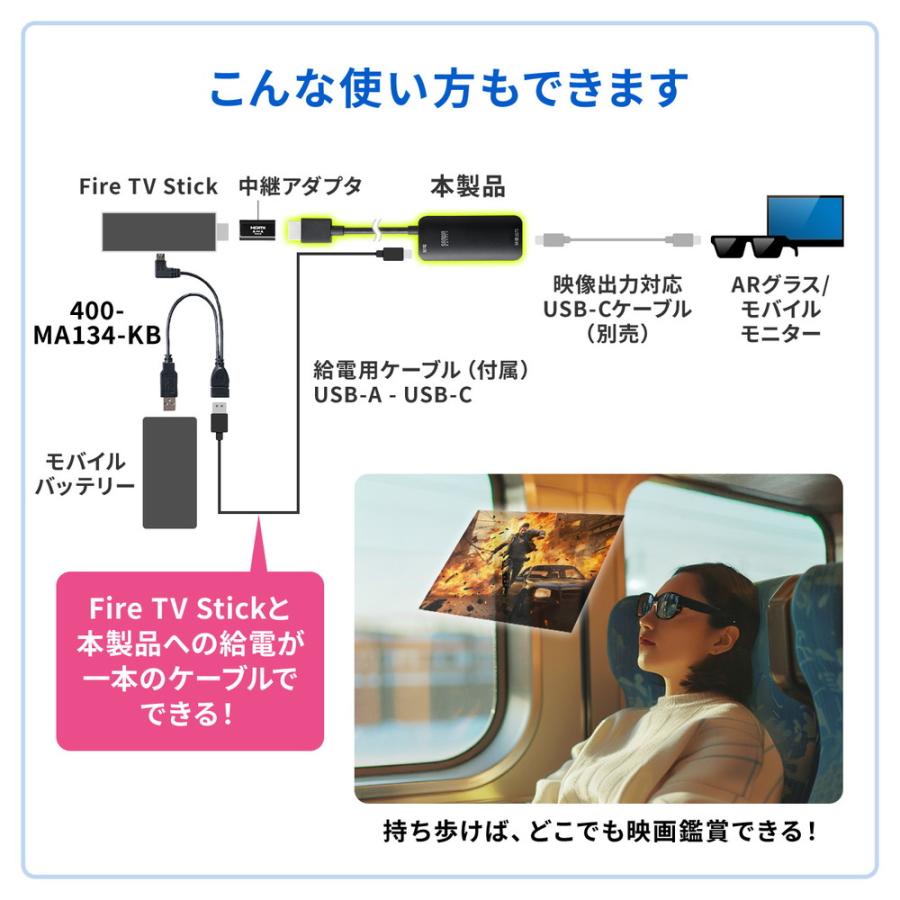SANWA SUPPLY（サンワサプライ） HDMI to USB-C 変換アダプタ 4K/60Hz
