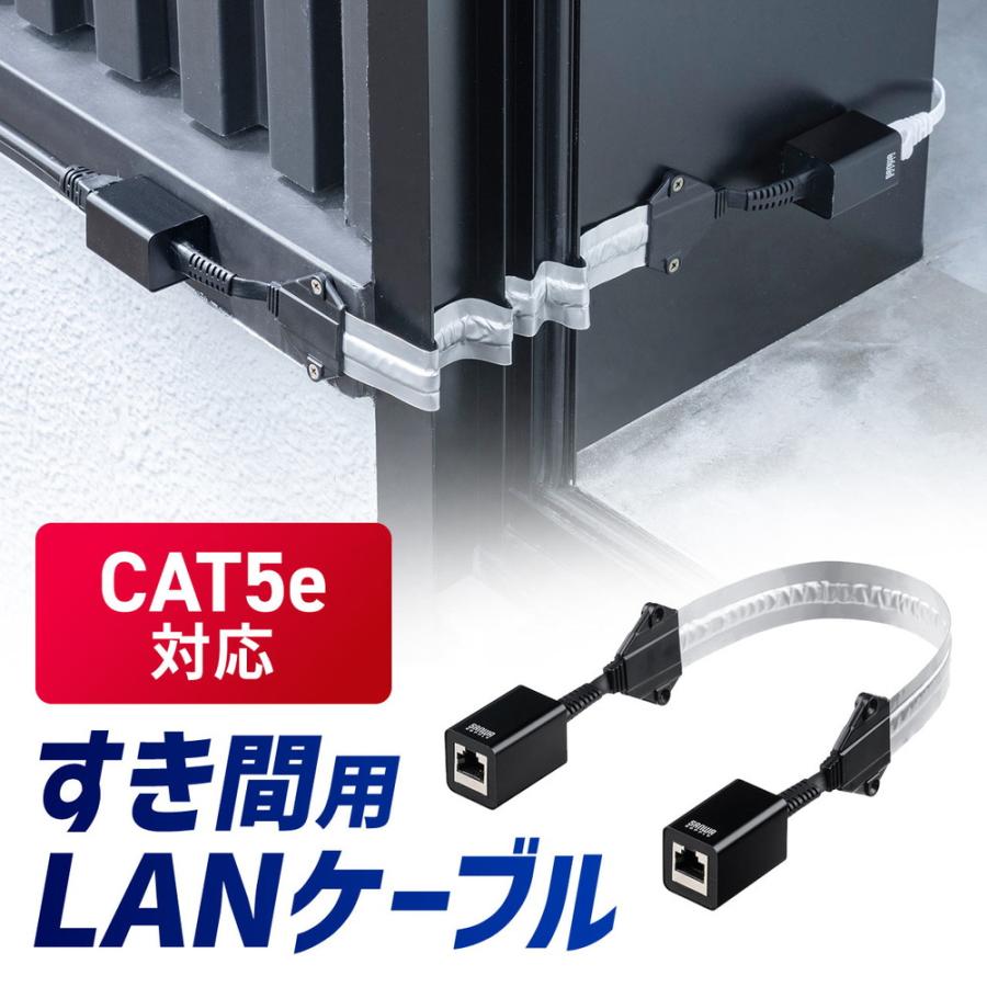 SANWA SUPPLY すきま用LANケーブル カテゴリ5e 44cm 両面テープ SANWA SUPPLY すきま用LANケーブル カテゴリ5e 44cm 両面テープ
