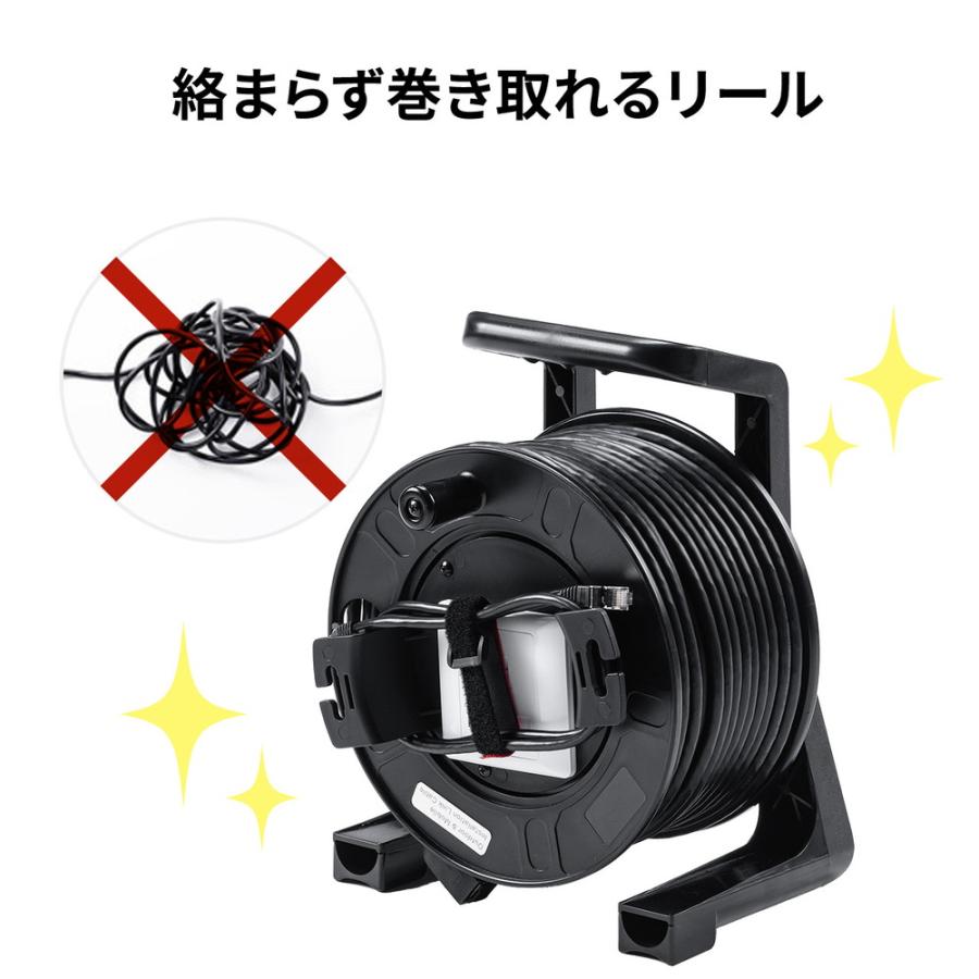 SANWA SUPPLY（サンワサプライ） 屋外用巻取り延長CAT6A LANケーブル