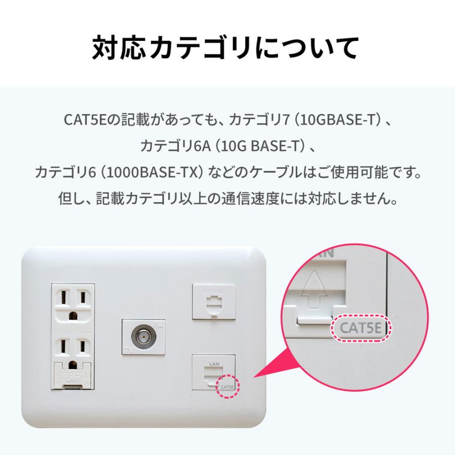 LANケーブル カテゴリ6A 10m コネクタ回転 L字 360度回転 RJ45 狭い場所 コネクタに負担かからない 難燃素材 ブルー EZ5-LAN6ASW-10BL｜esupply｜08