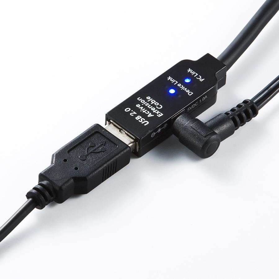 SANWA SUPPLY（サンワサプライ） USB延長ケーブル 50m USB2.0 ブラック