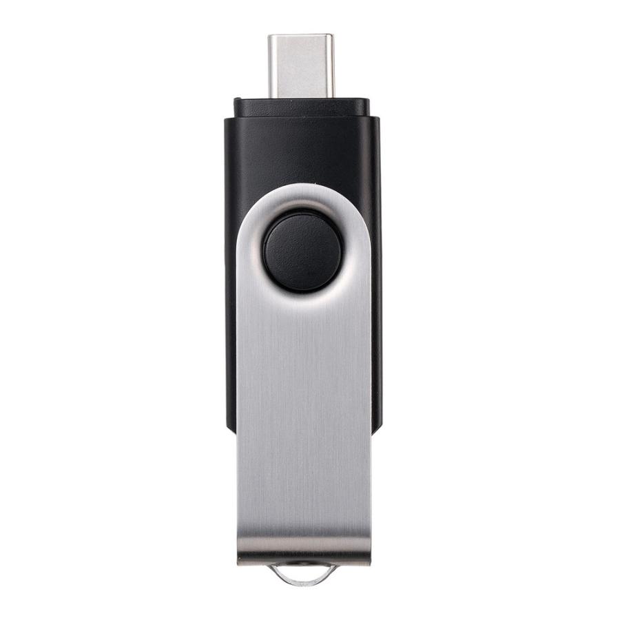 USBメモリ 32GB USB A タイプC 両対応 ネックストラップ付き スイング式 おすすめ 名入れ対応 3USCA32G EZ6-3USCA32G ネコポス対応 | SANWA SUPPLY | 15