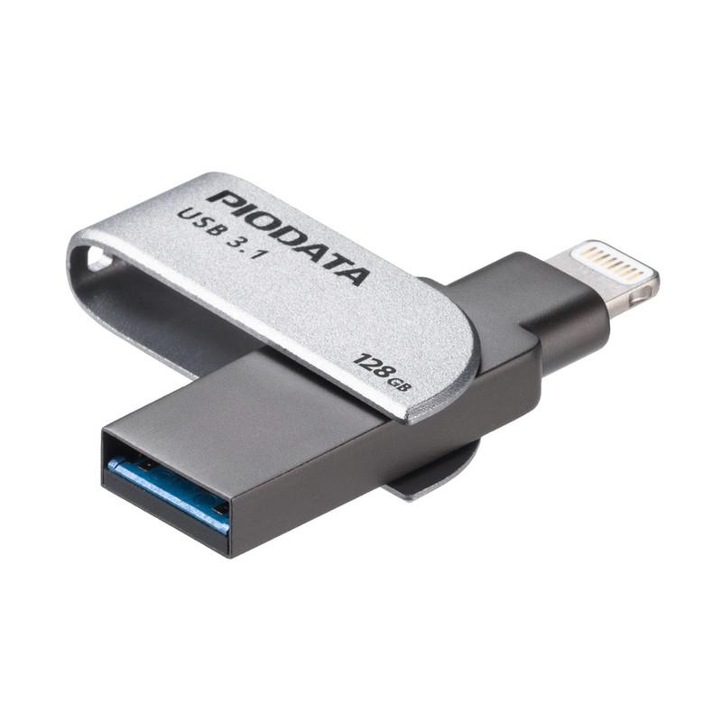 iPhone iPad USBメモリ 128GB ライトニングコネクタ USB3.1 Gen1 Lightning対応 Mfi認証 スイング式  EZ6-IPL128GX3｜esupply｜17