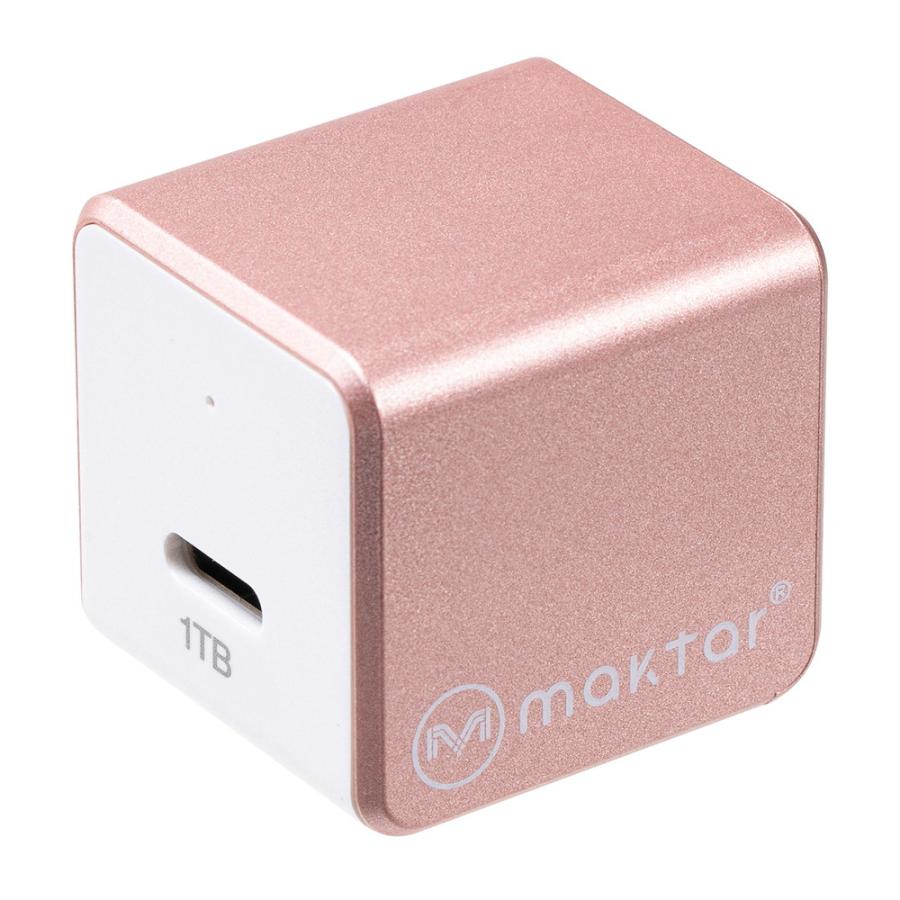 EX 1TB Type-C接続 メモリ内蔵タイプ PD60W 高速充電 iOS Android 自動バックアップ iPad iPhone15対応 【felica】 ローズゴールド EZ6-IPLBC1TP