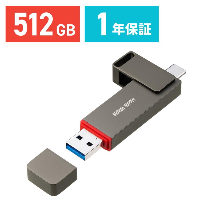 SANWA SUPPLY（サンワサプライ） 外付けSSD 512GB 容量 PS5 テレビ録画