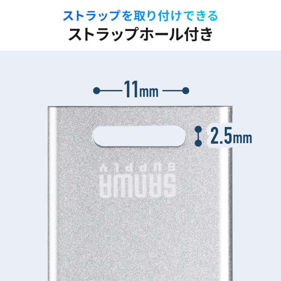 スティック型SSD 2TB 外付け USB3.2 Gen2 小型 テレビ録画最大250時間 ゲーム機 PS5/PS4 スライド式 直挿し シルバー EZ6-USSD2TBS_8