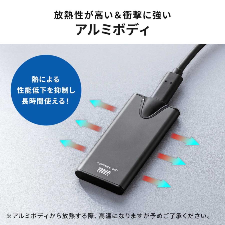 SANWA SUPPLY（サンワサプライ） 外付けSSD 512GB iPhone type-c