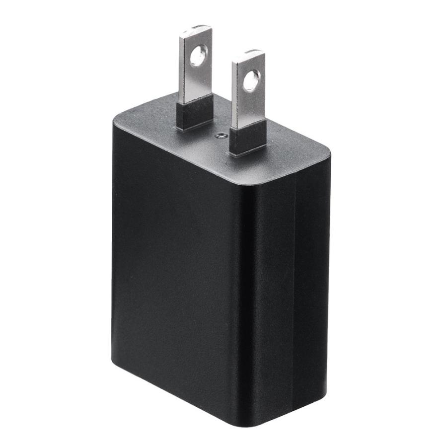 USB充電器 1ポート 1A コンパクト PSE取得 USB-ACアダプタ iPhone充電対応 ブラック 50個セット EZ7-AC026BKX50｜esupply｜12