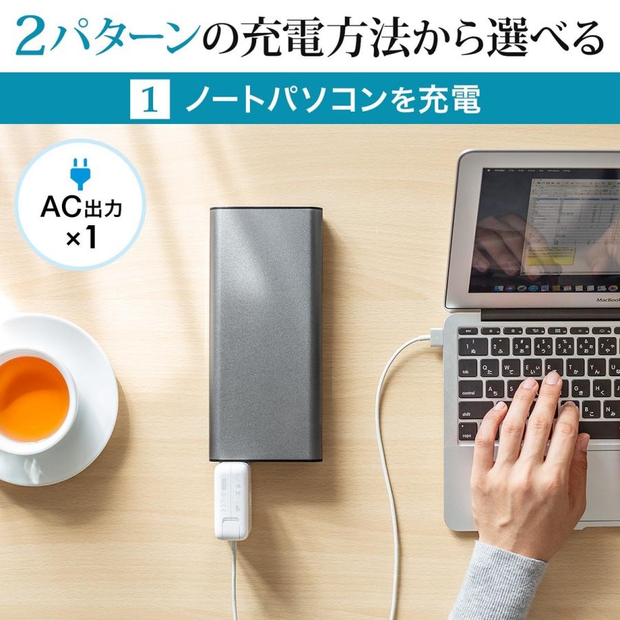 SANWA SUPPLY（サンワサプライ） モバイルバッテリー 大容量 AC出力