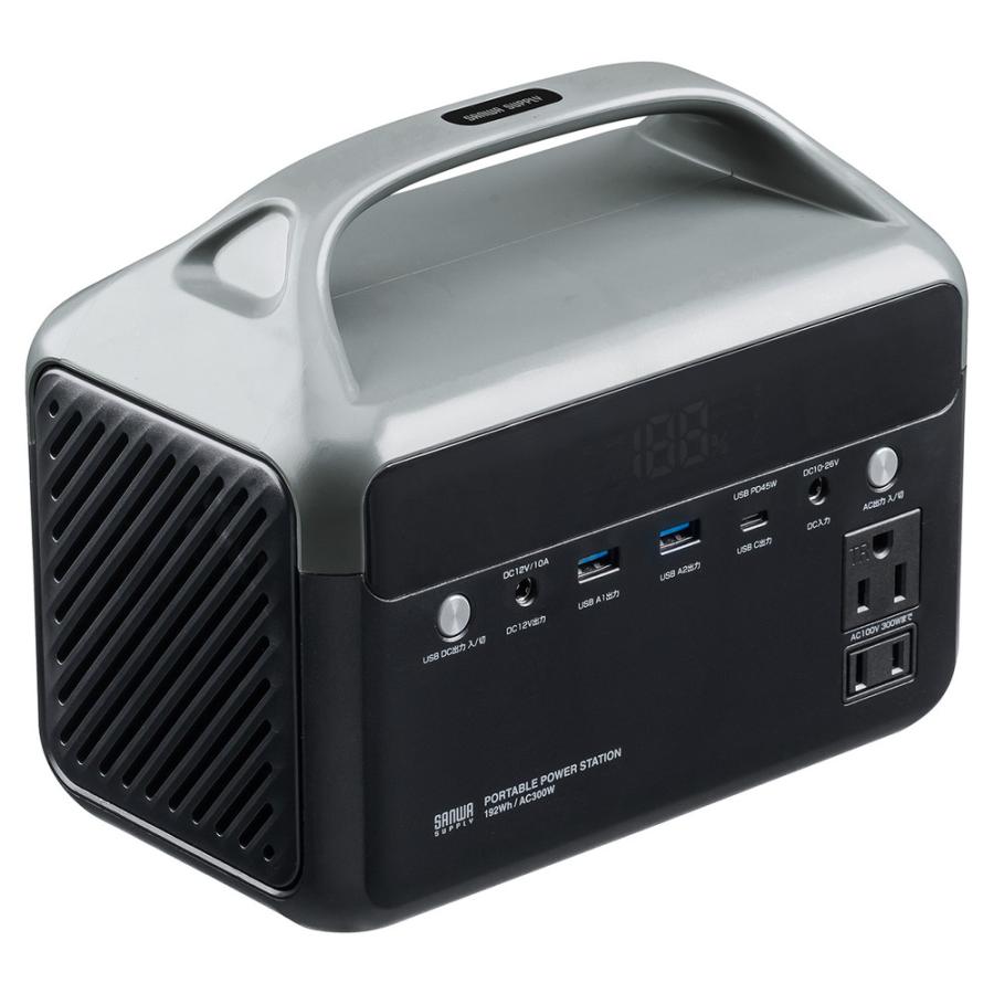 SANWA SUPPLY（サンワサプライ） ポータブル電源 192Wh AC出力 300W