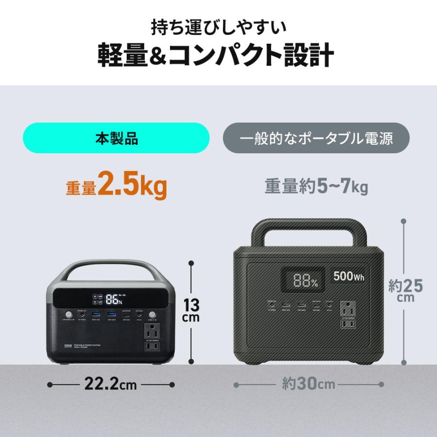 SANWA SUPPLY（サンワサプライ） ポータブル電源 192Wh AC出力 300W