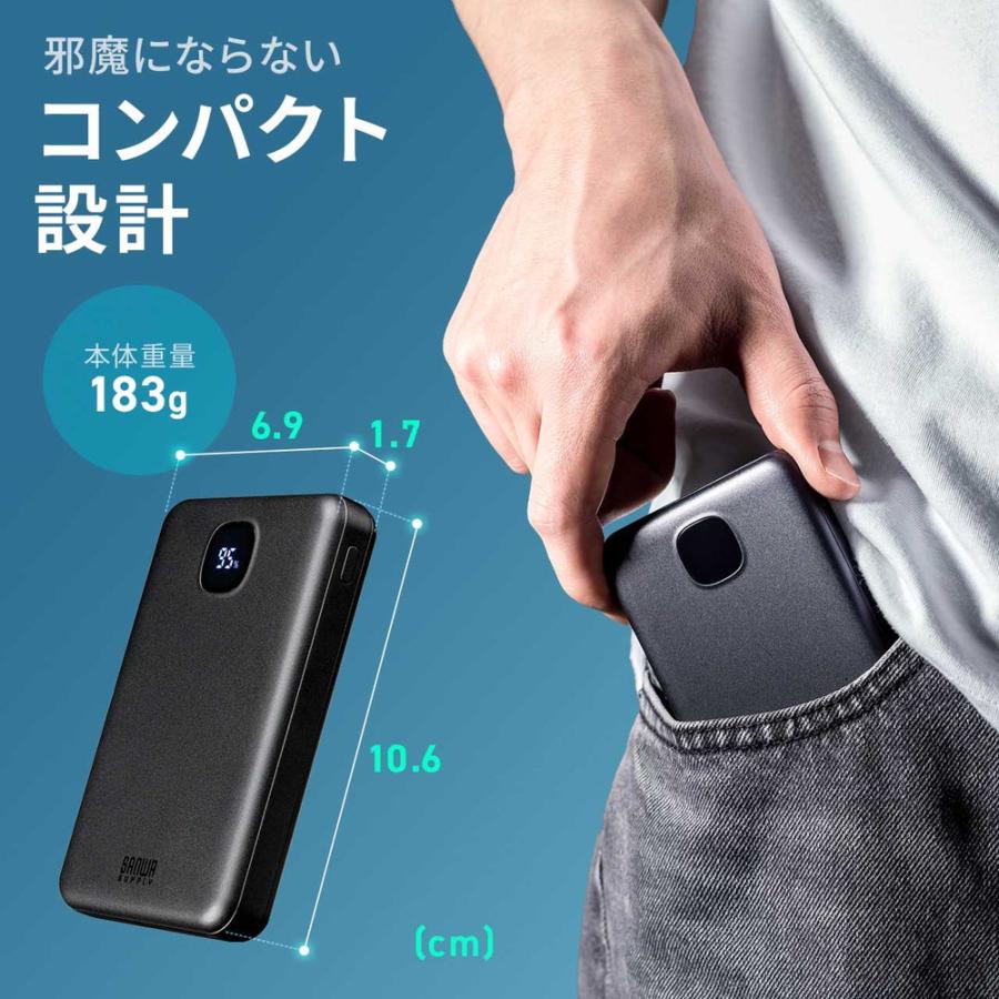 SANWA SUPPLY（サンワサプライ） モバイルバッテリー 半固体電池 準