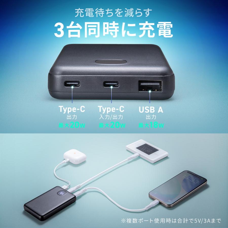 SANWA SUPPLY（サンワサプライ） モバイルバッテリー 半固体電池 準