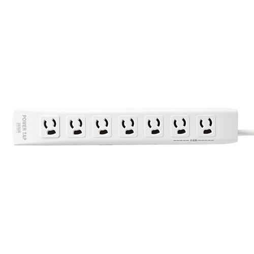 電源タップ（一括集中スイッチ付き・マグネット固定・雷サージ対応・3P・2m・2Pプラグ・7個口） Amazon.co.jp: イーサプライ 電源タップ 一括集中スイッチ マグネット