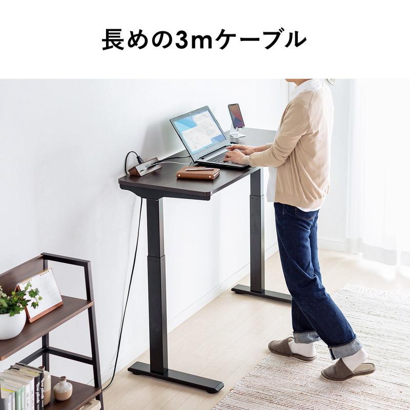 電源タップ クランプ固定 USB充電 木目調 一括集中スイッチ 4個口 3m EZ7-TAP047DBRM｜esupply｜10