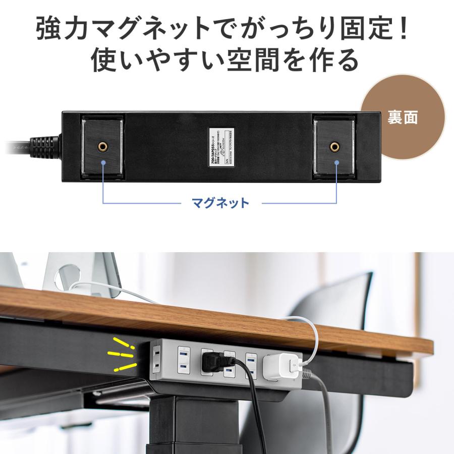 SANWA SUPPLY（サンワサプライ） 電源タップ 雷ガード内蔵 6個口 2P 2m