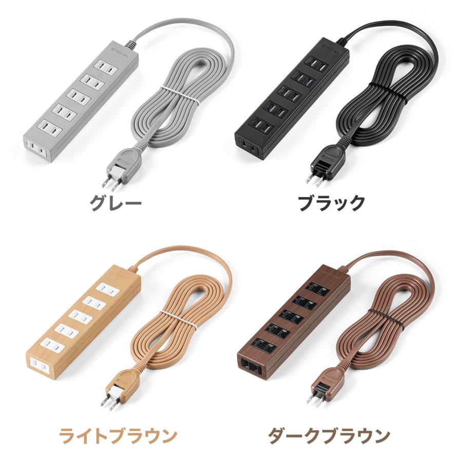 SANWA SUPPLY（サンワサプライ） 電源タップ 雷ガード内蔵 6個口 2P 2m
