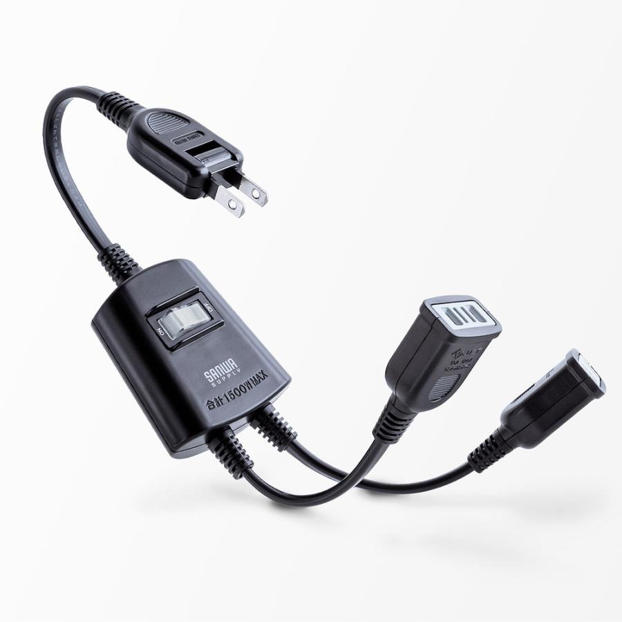 Panasonic製ワイヤレススピーカー 黒 USBケーブル・ACアダプター付き SANWA SUPPLY（サンワサプライ） 延長コード 短い 2個口 ACアダプタ
