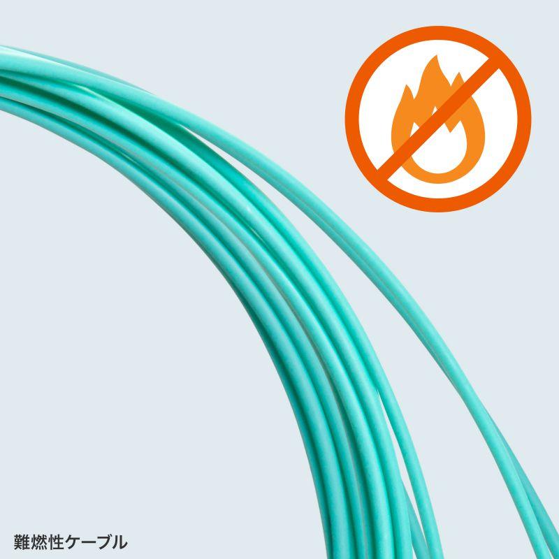 コード集合型光ファイバケーブル マルチ50μmOM3 両端SC×2 100m HKB-CSOM3SCSC-100 サンワサプライ_4