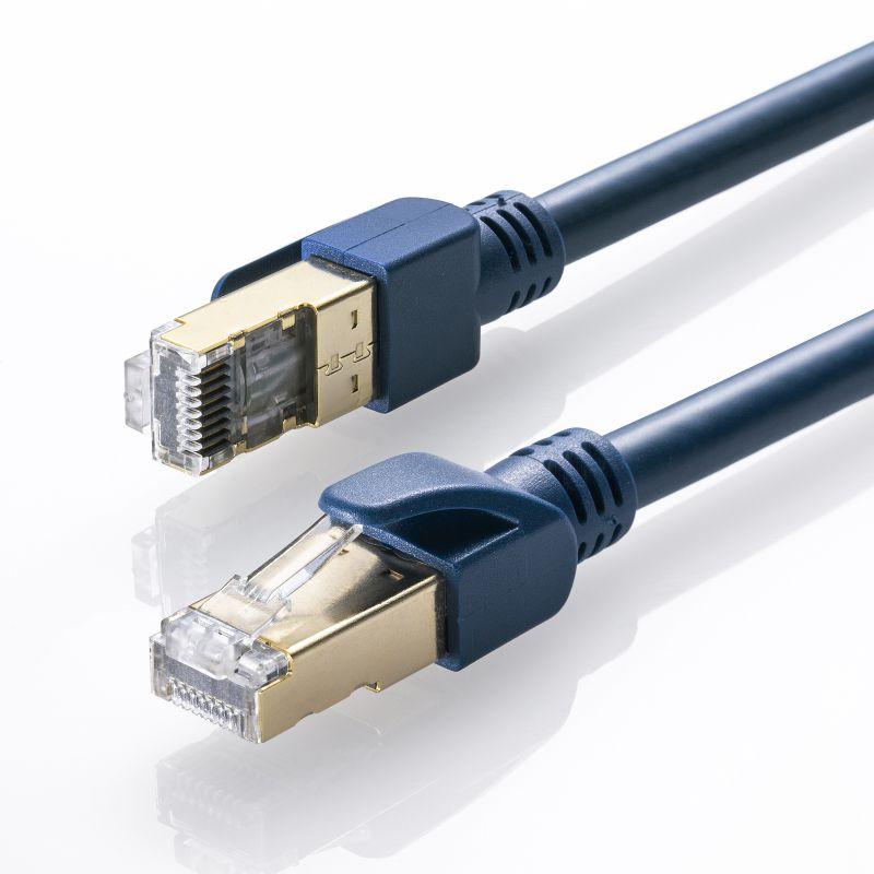カテゴリ6A SFTPハンダ産業用LANケーブル ツメ折れ防止カバー ネイビーブルー 15m KB-HS6A-15NV サンワサプライ_8