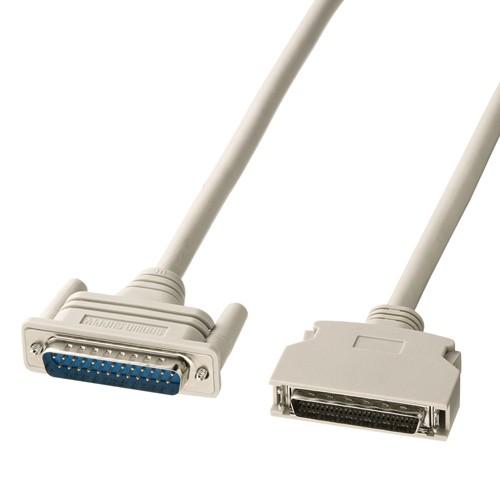 SCSIシステムケーブル 1m Macシリーズ本体Dsub25pinとzipドライブ・SCSI機器ピンタイプハーフ50pin接続 KB