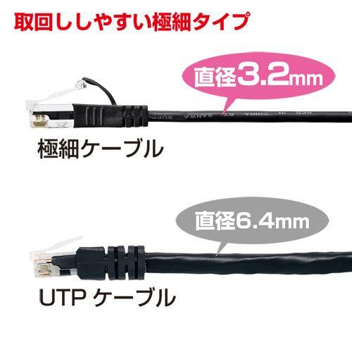 SANWA SUPPLY（サンワサプライ） LANケーブル 7m CAT6 極細 カテゴリ6