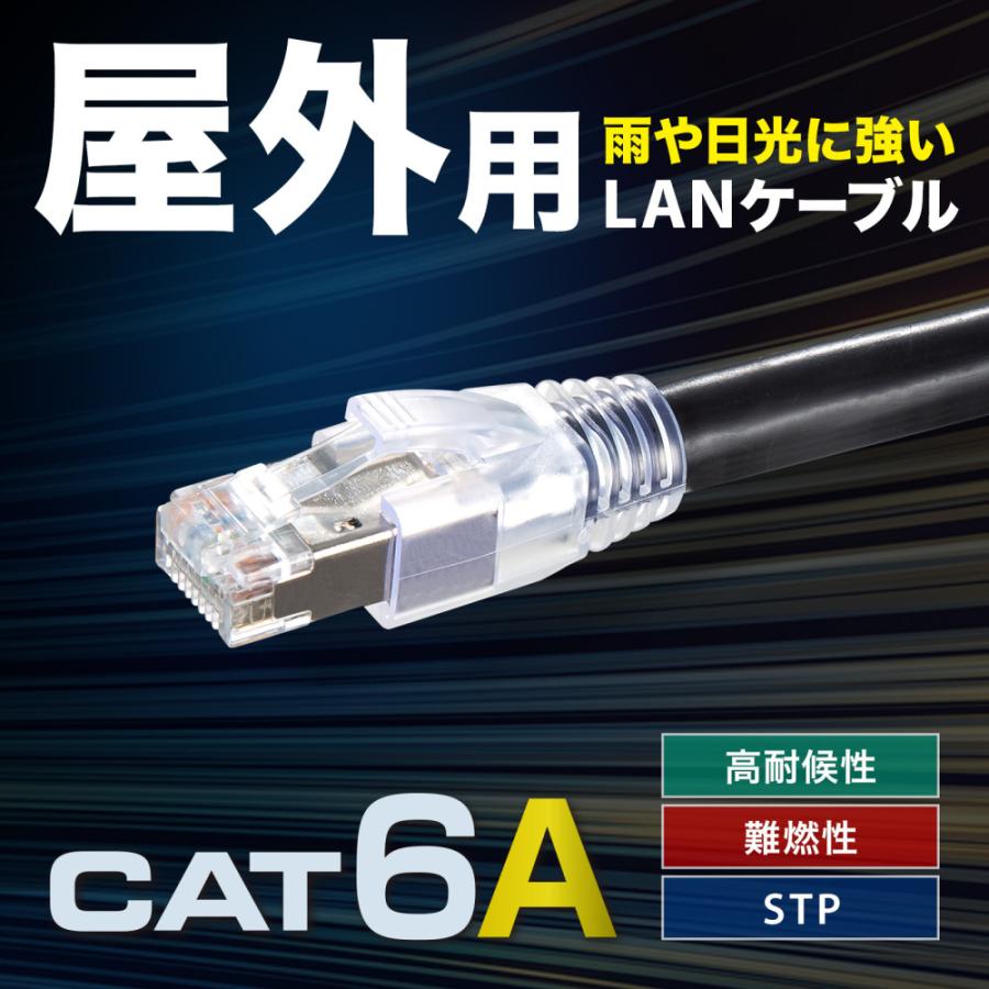 LANケーブル カテゴリ6A 屋外用 ブラック 30m KB-T6AAD-30BK サンワサプライ｜esupply｜02