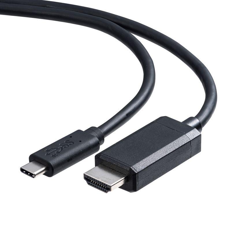 タイプC-HDMI変換ケーブル 5m ブラック TypeC 4K/60Hz対応 KC-ALCHD50K サンワサプライ｜esupply｜02