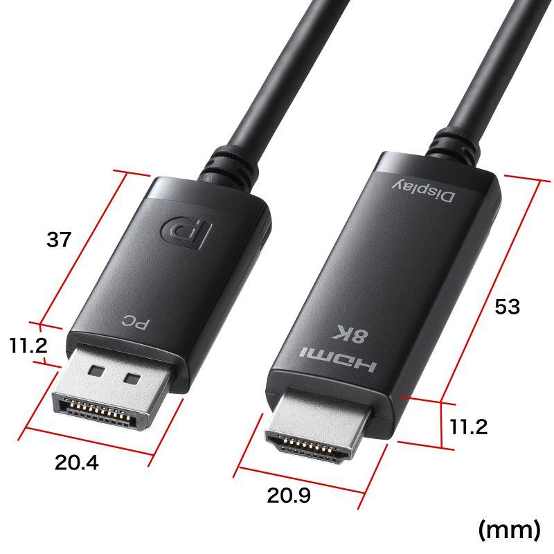 SANWA SUPPLY（サンワサプライ） DisplayPort-HDMI変換ケーブル 8K
